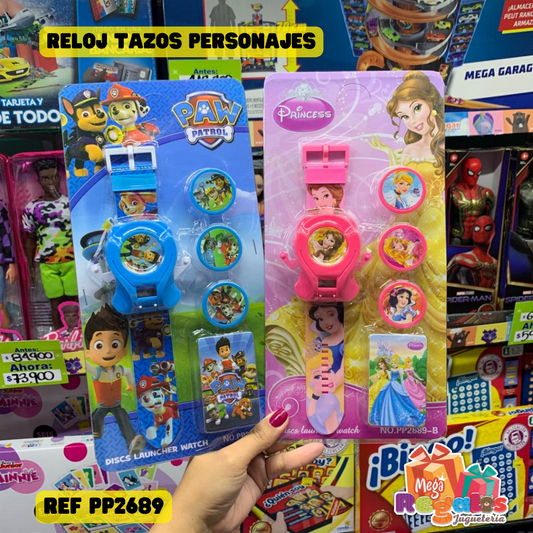 Reloj lanza tazos