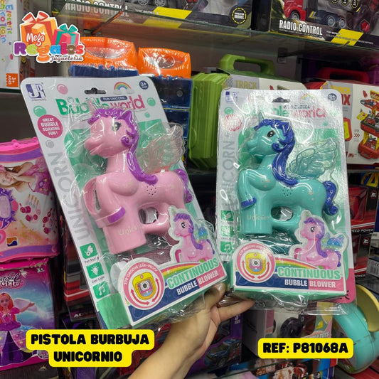 Pistola burbuja unicornio